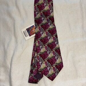 Cocktail Collection Silk‎ Tie WINE As Seen Under The Microscope 56"